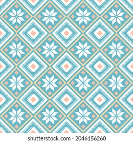 Pastel Geométrico oriental abstracto Nativo tradicional diseño de patrones sin costura para fondo, alfombra, papel de pared, ropa, tela, envoltura, papel, ilustración real, literato vectorial estilo bordado