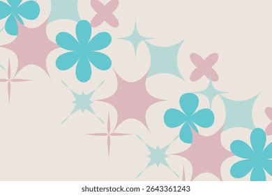 Pastel geometric pattern, tile style wallpaper