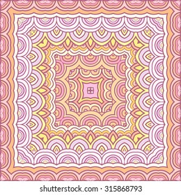 Pastel geometric pattern, vector illustration. Yellow, pink colors. 