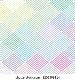 Pastel geometric pattern vector. Japanese pattern background template.
