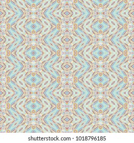 Pastel geometric seamless ornamental vector pattern
