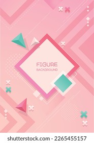 Pastel geometric shape pattern illustration