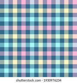 Pastel gingham pattern. Seamless vector check design suitable for fashion or interiors.