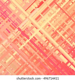 Pastel glitch background, distortion effect, abstract texture, random trend color diagonal lines for design concepts, posters, wallpapers, presentations and prints. Vector illustration.