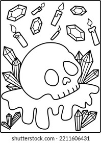 pastel goth Animal coloring page