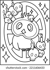 pastel goth Animal coloring page