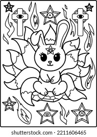 pastel goth Animal coloring page