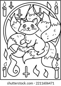 pastel goth Animal coloring page