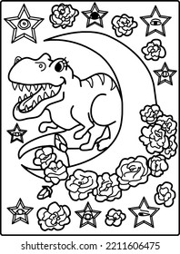 Pastel Goth Animal Coloring Page