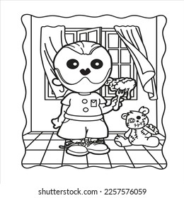 pastel goth cat coloring page