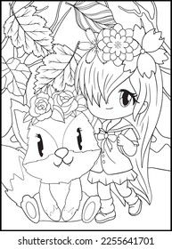 Pastel Goth Chibi Girls Coloring Pages