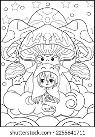 Pastel Goth Chibi Girls Coloring Pages