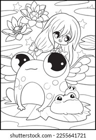 Pastel Goth Chibi Girls Coloring Pages