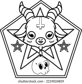 Pastel Goth Coloring page for adult