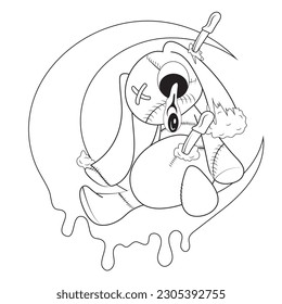 Pastel goth Coloring Page for adult