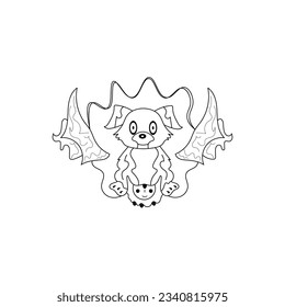 pastel goth coloring page vector