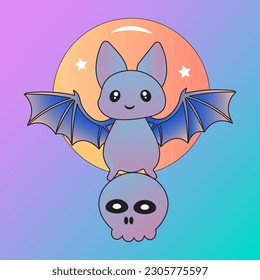 Pastel goth vector illustrations for adults