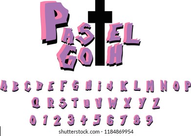 Pastel Gothic Font - Stylized vector font