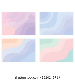 Pastel Gradient Abstract Background Collection – Flat Vector Design