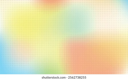 Pastel gradient abstract background with a dotted texture overlay, featuring vibrant hues of yellow, orange, green, and blue for modern digital designs