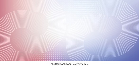 Fundo abstrato do gradiente do pastel. Moderno padrão de linhas de onda circular. Conceito de tecnologia futurista. Terno para capa, cartaz, banner, brochura, cabeçalho, site