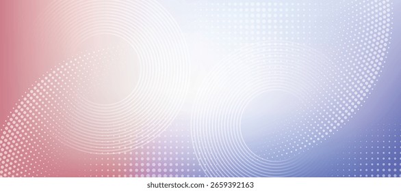 Abstrakter Farbverlauf-Pastelhintergrund. Modernes Kreiswellenlinienmuster. Futuristisches Technologiekonzept. Anzug für Cover, Poster, Banner, Broschüre, Header, Website