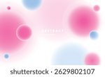 Pastel Gradient Abstract Background with Soft Blurred Bubbles. Pink and Blue Minimal Fluid Design. Illustration vector 10 eps.