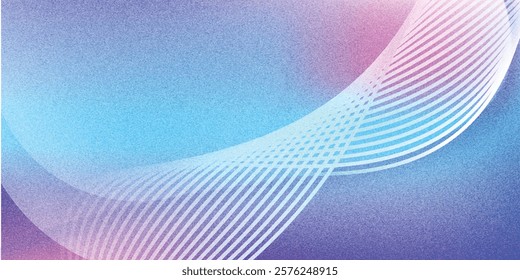 Pastel gradient abstract background with soft wavy lines vector.eps10