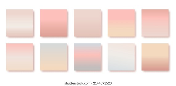 Pastel gradient background. App phone soft color banner set. Pink and blue spring light. Smooth pale shapes. Multicolor blend display. Sky texture. Spring, summer border highlight.Vector illustration.