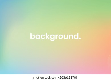 Pastel gradient Background. Blue, orange and Pink mesh gradient vector. Aesthetic cloudy sky illustration. Simple soft light backdrop. Gradient template design for poster, banner, card, wallpaper.