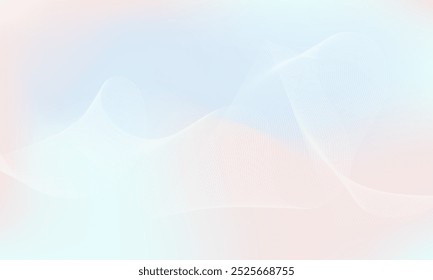 Pastel gradient background with smooth geometric wave pattern in light blue and soft pink.