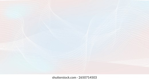 Pastel gradient background with smooth geometric wave pattern in light blue and soft pink.