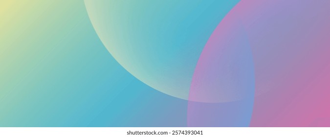 A pastel gradient background with soft blue and pink hues. The background features smooth, flowing textures and overlapping circular shapes. Minimal abstract circles vector gradient background