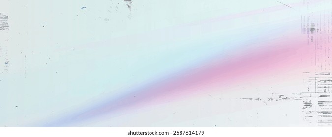 A pastel gradient background with a soft pink and blue color scheme. The background has a subtle textured effect with a vintage feel. Light leak background vector. Blue background.