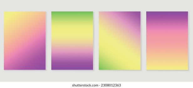 Pastel gradient background vector. Minimalist style cover template with space for text, colorful and liquid color. Modern wallpaper design perfect for social media, idol poster, photo frame.