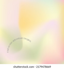 Pastel Gradient Backgrounds Vector Set. Soft Tender Pink, Yellow, Orange, Purple Gradients. Light Pale Color Abstract Background For App, Web Design, Webpages, Banners, Greeting Cards Etc With Text