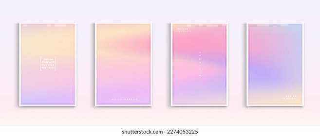 cards set colorful gradient