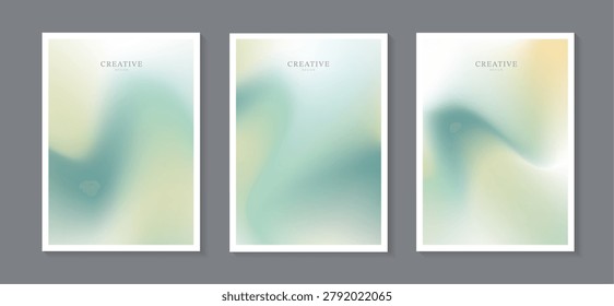 Pastel gradient backgrounds vector set. soft tender colours abstract background for app, web design, webpages, banners, greeting cards. Vector design.