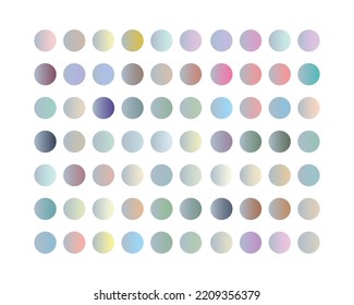 Pastel gradient color set for apps, ui, ux, web design,banner, etc. Rounded trendy gradient set
