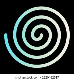 Pastel gradient decorative spiral. Vector illustration.