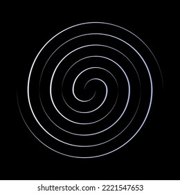 Pastel gradient decorative spiral. Vector illustration.