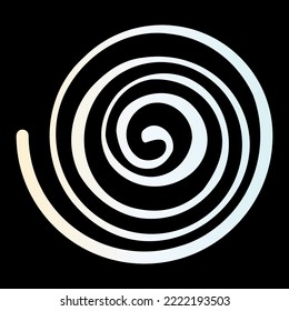 Pastel gradient decorative spiral. Vector illustration.