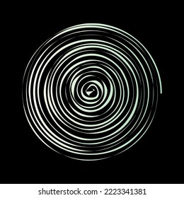 Pastel gradient decorative spiral. Vector illustration.