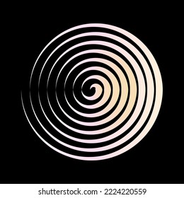 Pastel gradient decorative spiral. Vector illustration.