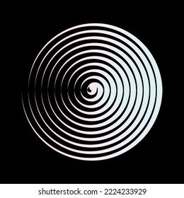 Pastel gradient decorative spiral. Vector illustration.