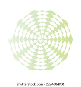 Pastel gradient decorative wavy spiral. Vector illustration.
