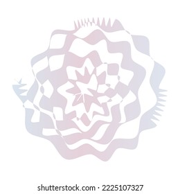 Pastel gradient decorative wavy spiral. Vector illustration.