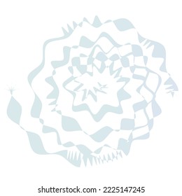 Pastel gradient decorative wavy spiral. Vector illustration.
