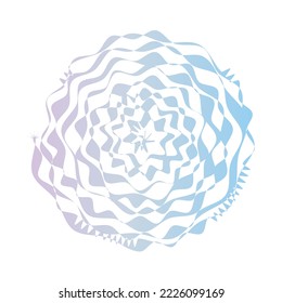Pastel gradient decorative wavy spiral. Vector illustration.