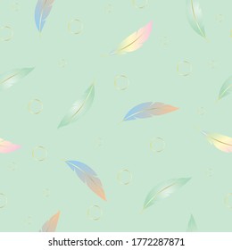 Pastel gradient feather pattern background